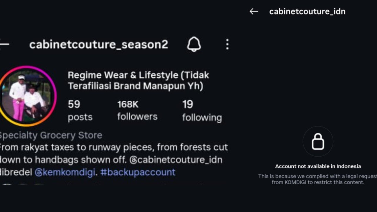 Cabinet Couture Season 2: Apa yang ditakuti dari akun pengulas outfit pejabat hingga diblokir KOMDIGI?